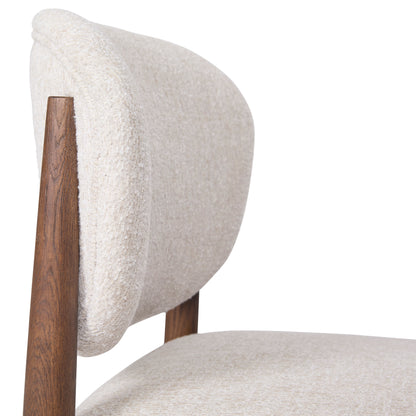 JoJo Fletcher Sawyer Oak and Grasscloth Dining Chair, Brown