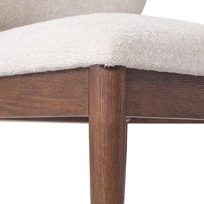 JoJo Fletcher Sawyer Oak and Grasscloth Dining Chair, Brown