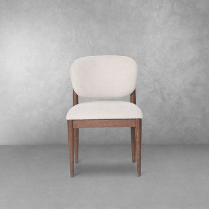 JoJo Fletcher Sawyer Oak and Grasscloth Dining Chair, Brown