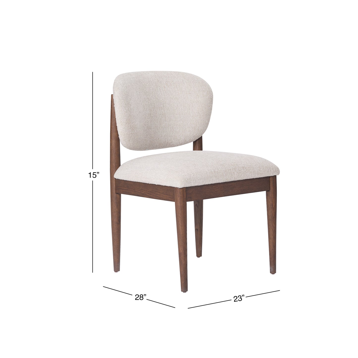 JoJo Fletcher Sawyer Oak and Grasscloth Dining Chair, Brown