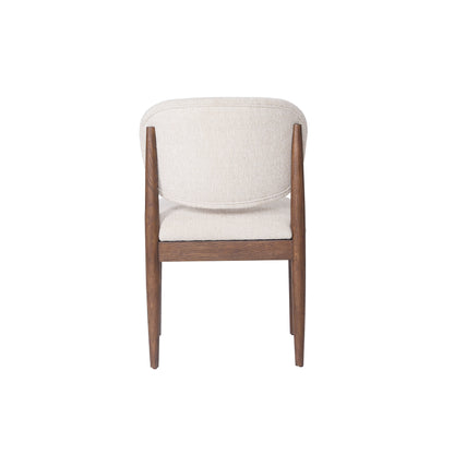 JoJo Fletcher Sawyer Oak and Grasscloth Dining Chair, Brown