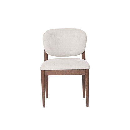 JoJo Fletcher Sawyer Oak and Grasscloth Dining Chair, Brown