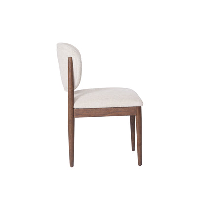 JoJo Fletcher Sawyer Oak and Grasscloth Dining Chair, Brown