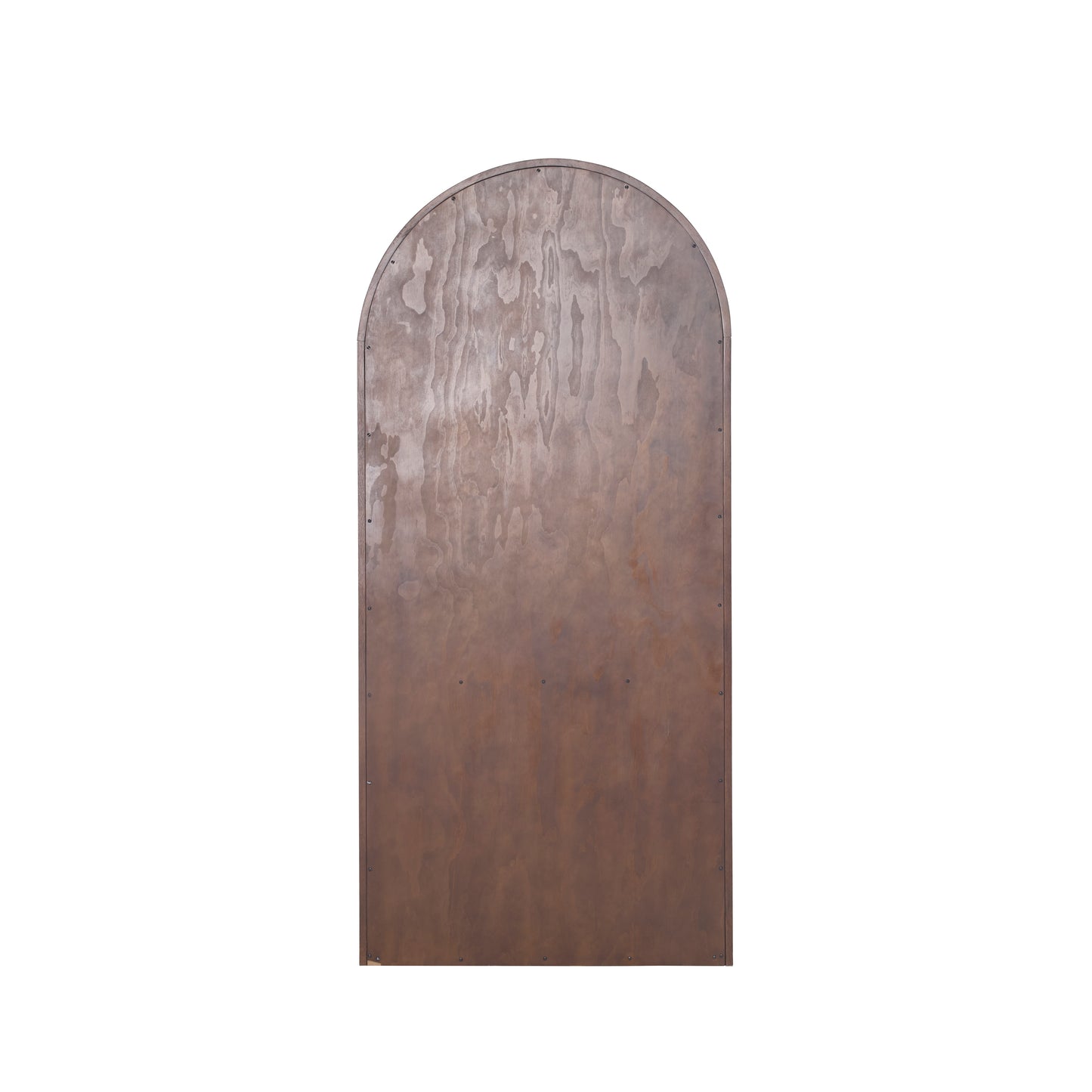 JoJo Fletcher Sawyer Oak and Grasscloth Curved Open Bookcase, Brown