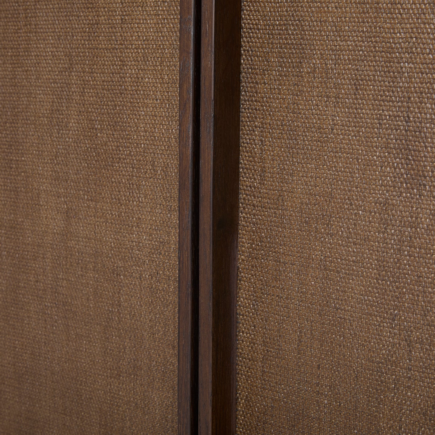 JoJo Fletcher Sawyer Oak and Grasscloth Curved Open Bookcase, Brown