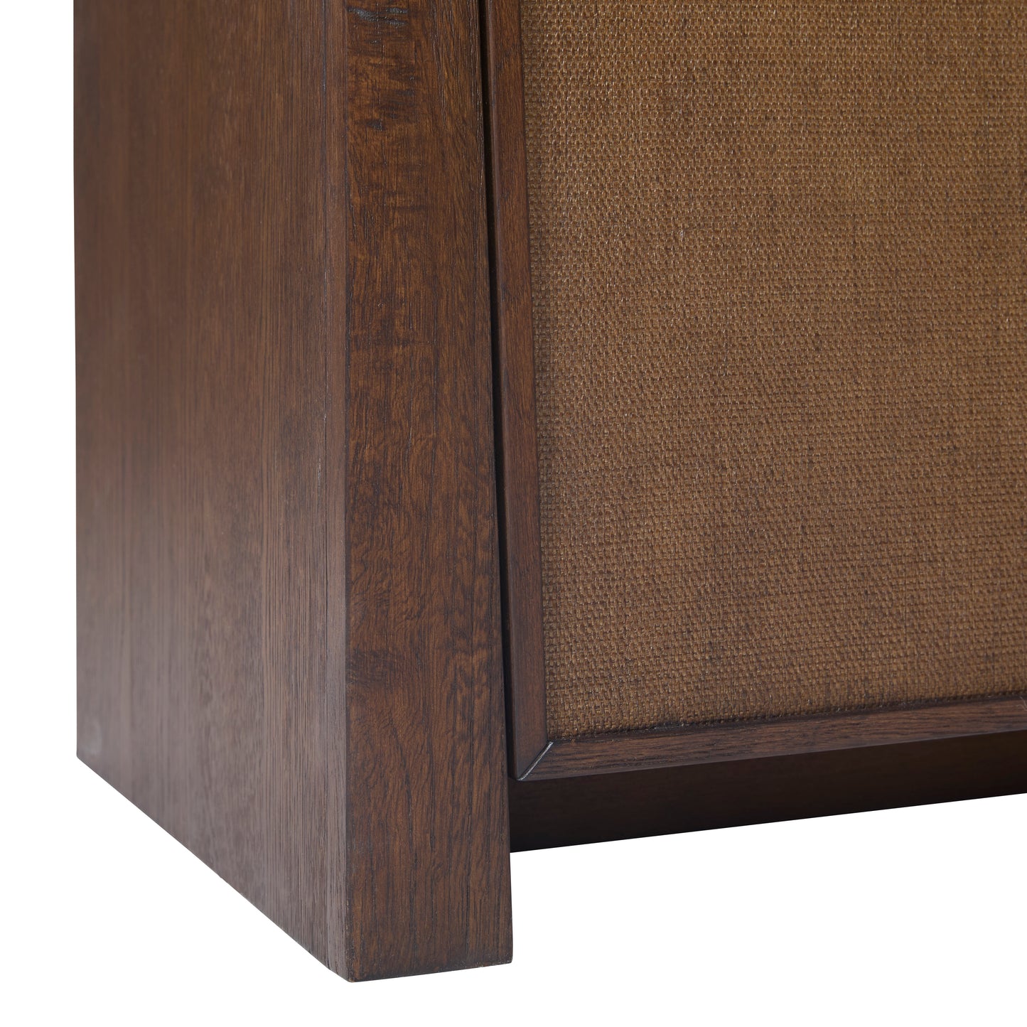 JoJo Fletcher Sawyer Oak and Grasscloth Server, Brown