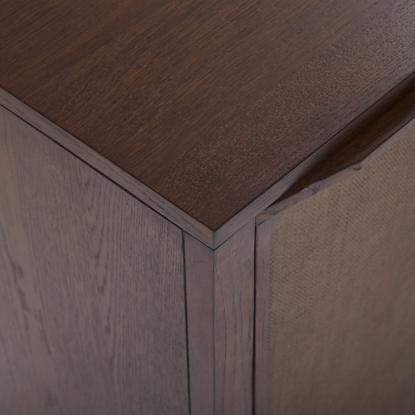 JoJo Fletcher Sawyer Oak and Grasscloth Server, Brown