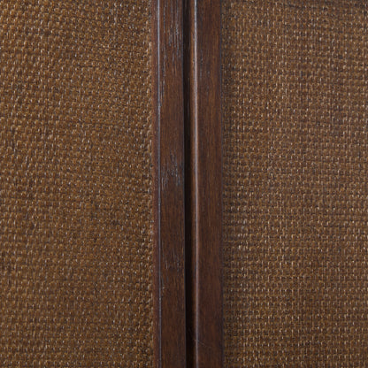 JoJo Fletcher Sawyer Oak and Grasscloth Server, Brown