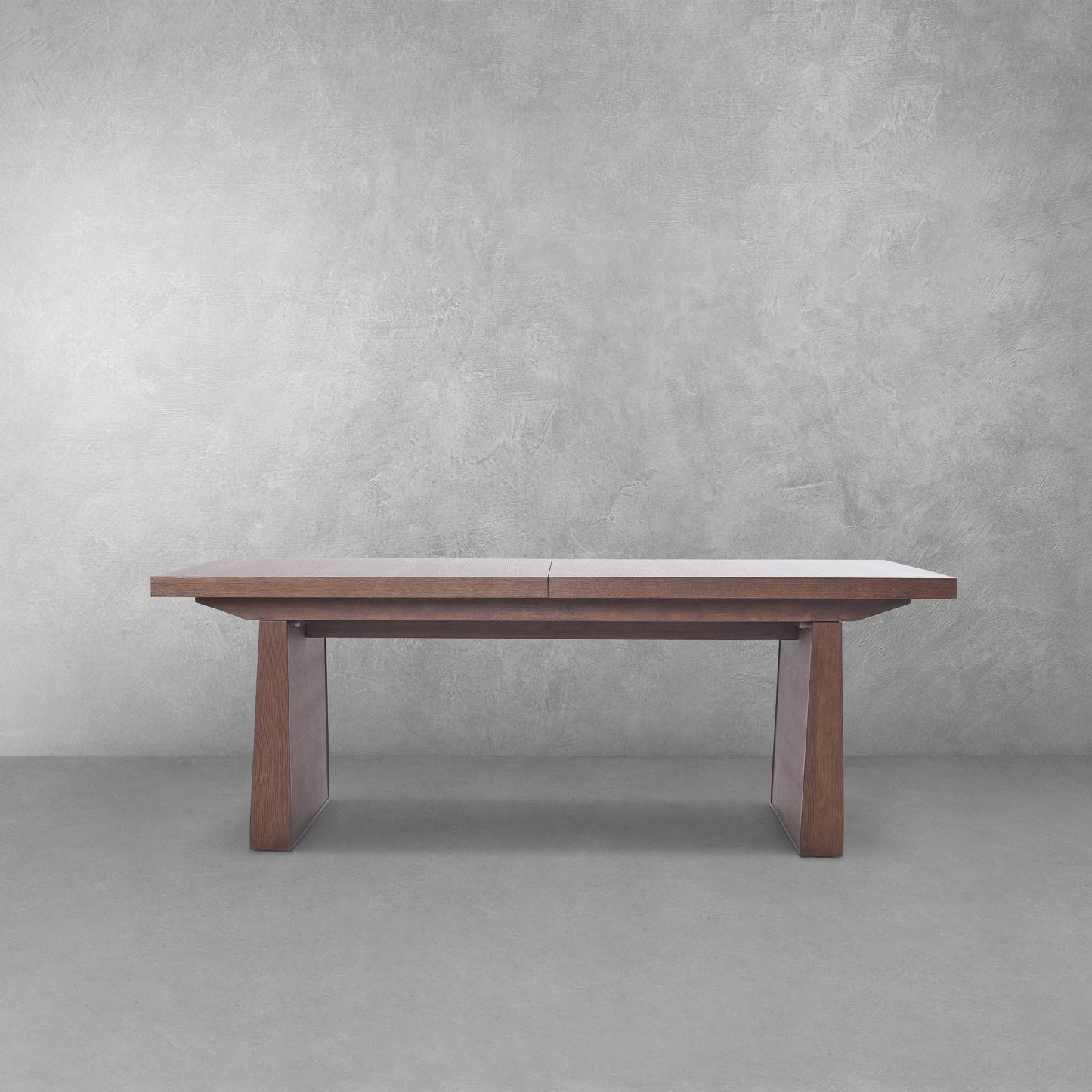 JoJo Fletcher Sawyer Oak and Grasscloth 84-120in Dining Table with 2 Leaves, Brown