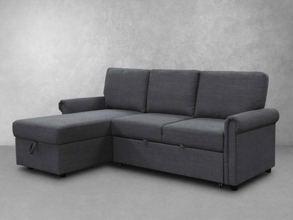 Hamilton Storage Sofa Bed Reversible Sectional - Charcoal