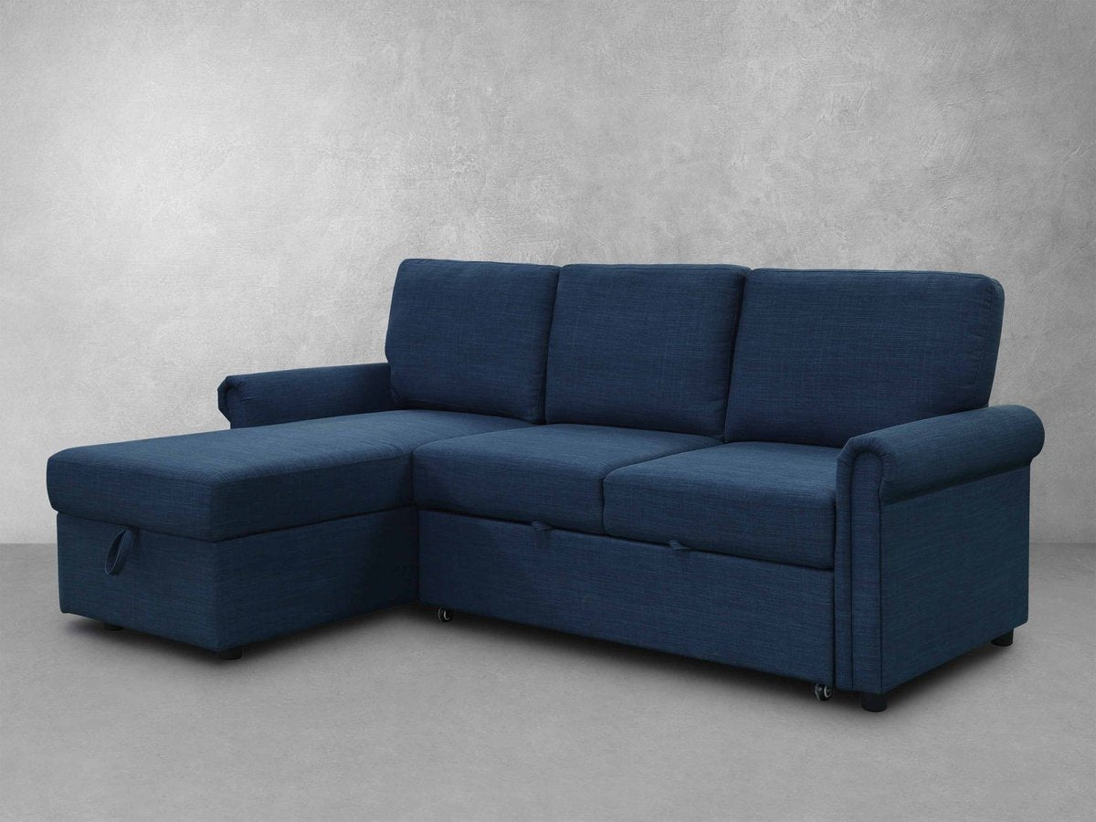 Hamilton Storage Sofa Bed Reversible Sectional - Navy