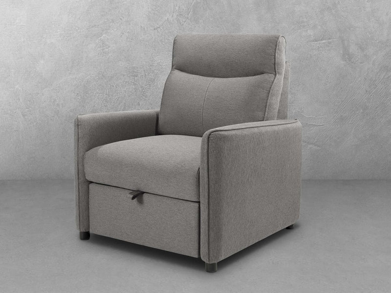 Harper Fabric Chair with Pullout Ottoman