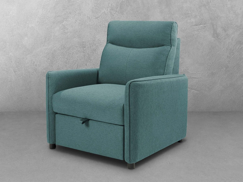 Harper Fabric Chair with Pullout Ottoman