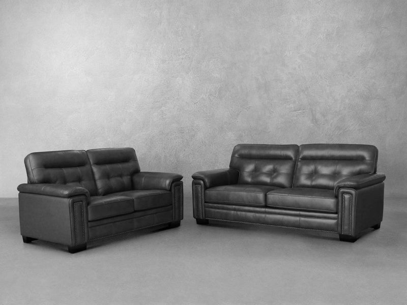 Harrison 2-pc Leather Sofa and Loveseat Set