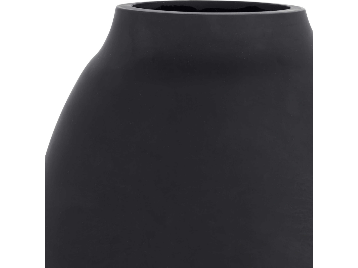 Abbyson Home Heath Matte Black Vases, Set of 3