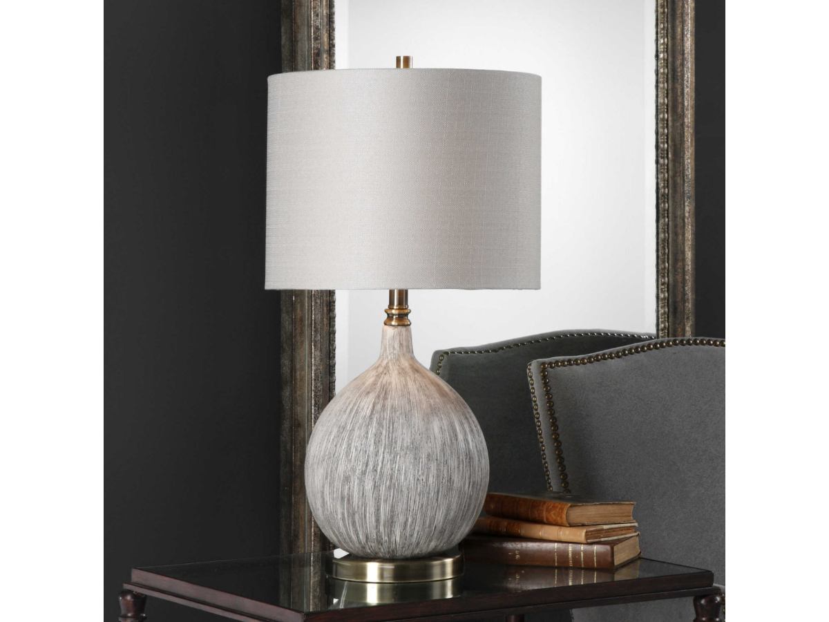 Abbyson Home Hedley Textured Ivory Table Lamp
