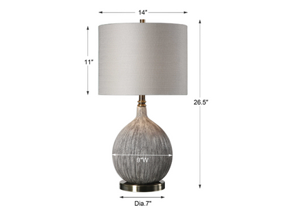 Abbyson Home Hedley Textured Ivory Table Lamp