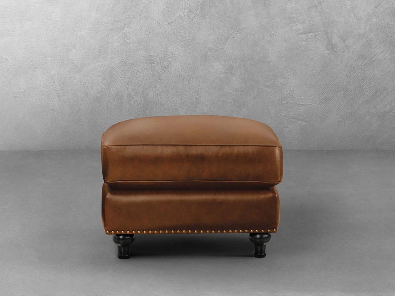 Hobson Leather Ottoman