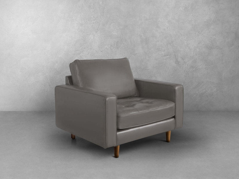Holloway Mid-Century Leather Armchair