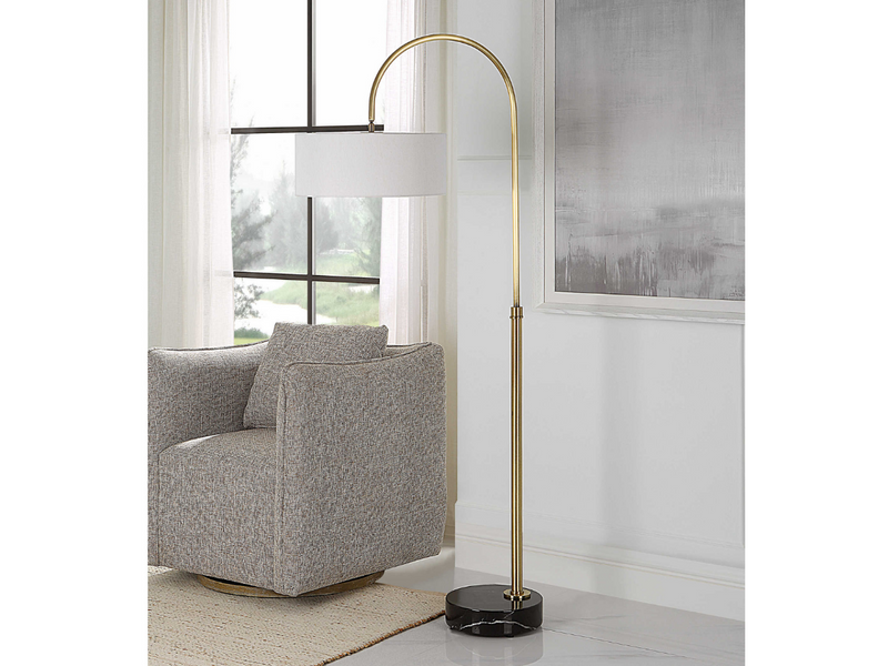 Abbyson Home Huxley Brass Arch Floor Lamp