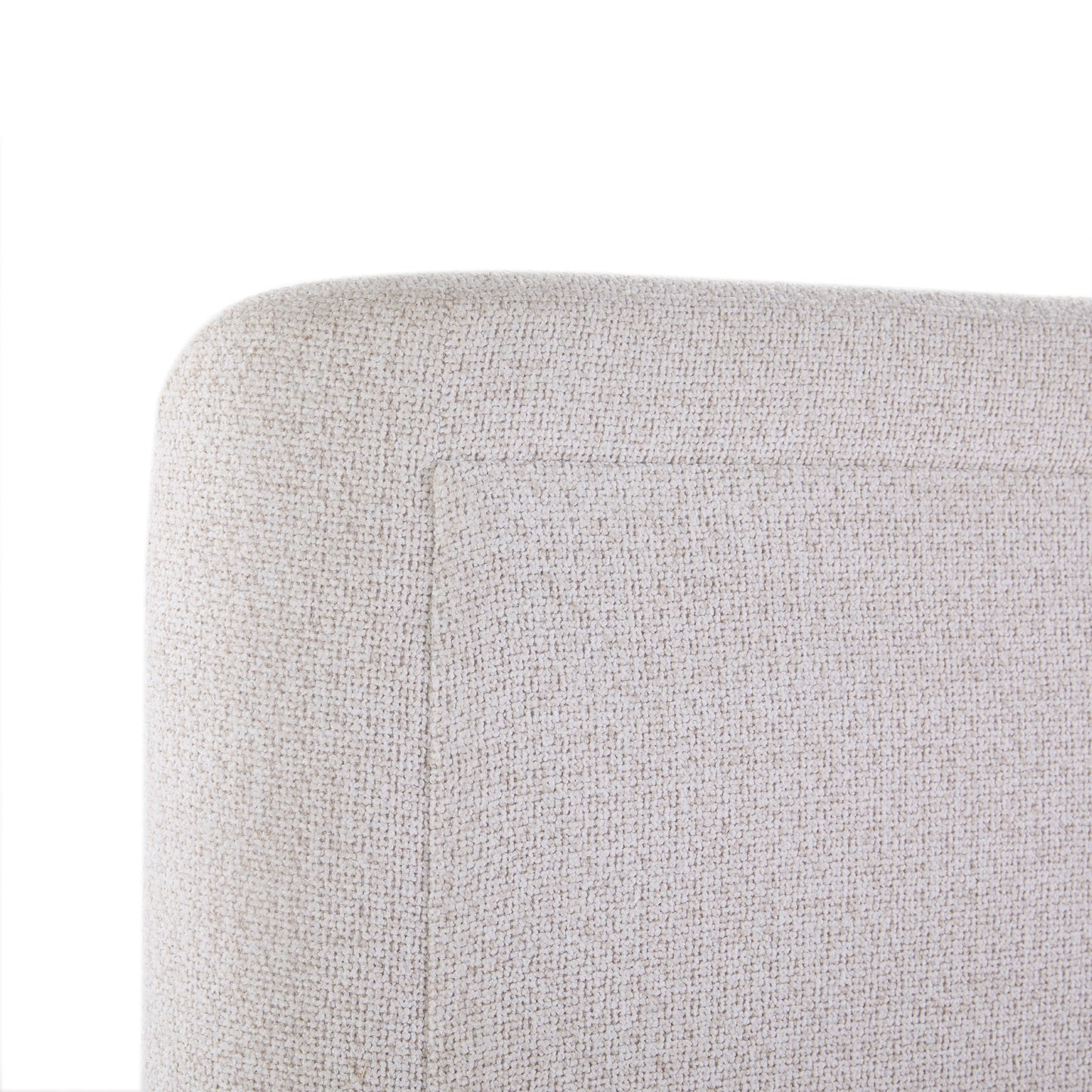 JoJo Fletcher Luciano Textured Woven King Sleigh Bed, Cream