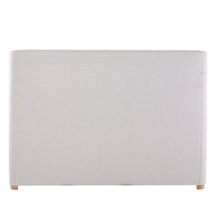 JoJo Fletcher Luciano Textured Woven King Sleigh Bed, Cream