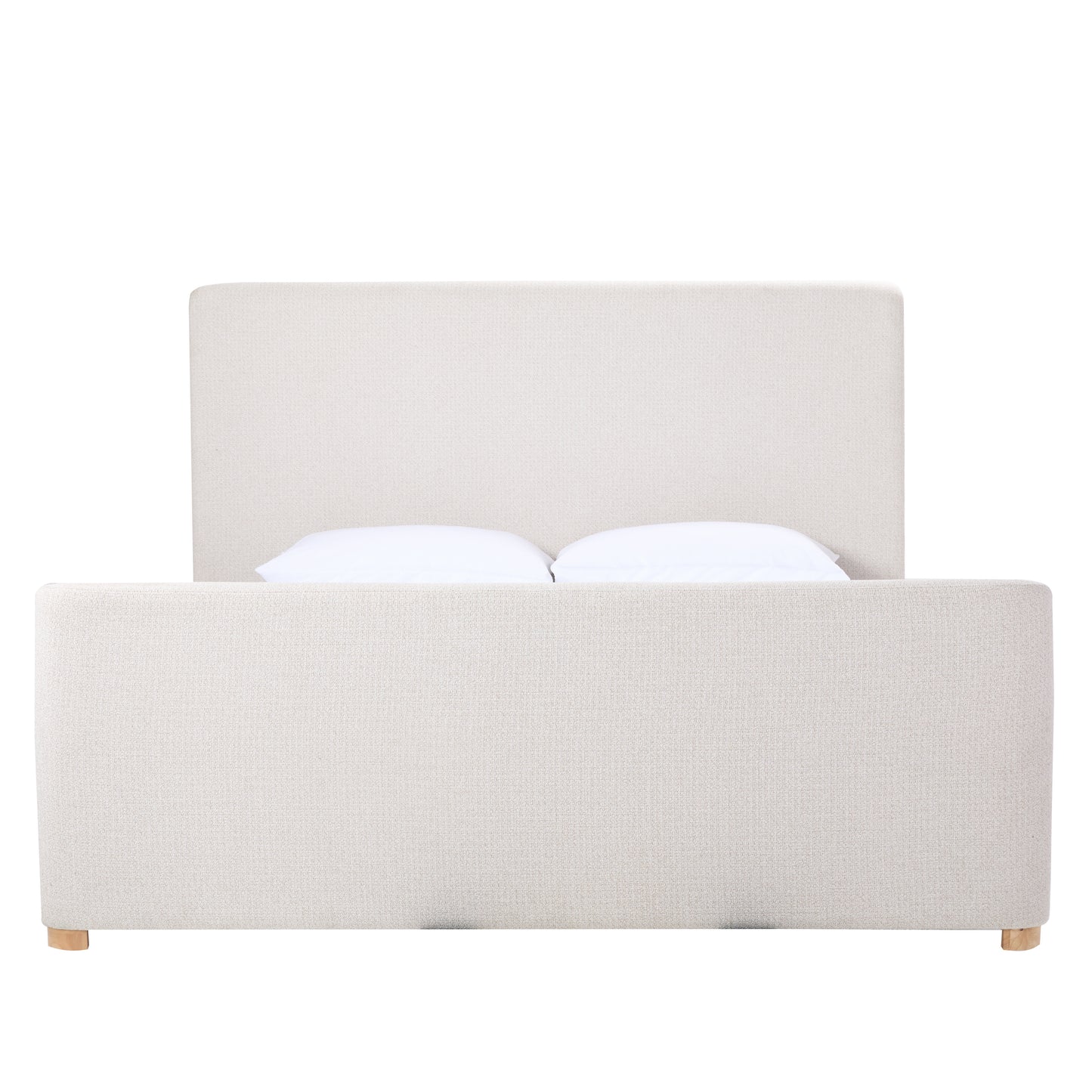 JoJo Fletcher Luciano Textured Woven Queen Sleigh Bed, Cream