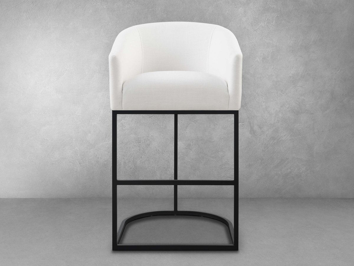 Jace Upholstered Bar Stool - White