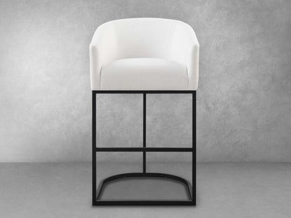 Jace Upholstered Bar Stool - White