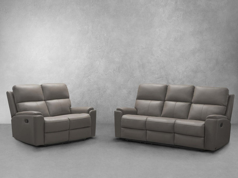 Jackson Leather Reclining Sofa and Loveseat Set