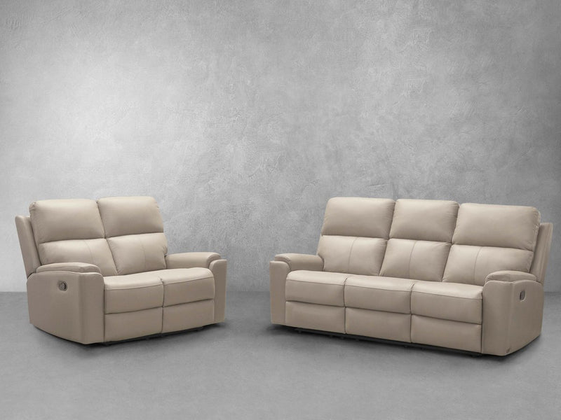 Jackson Leather Reclining Sofa and Loveseat Set