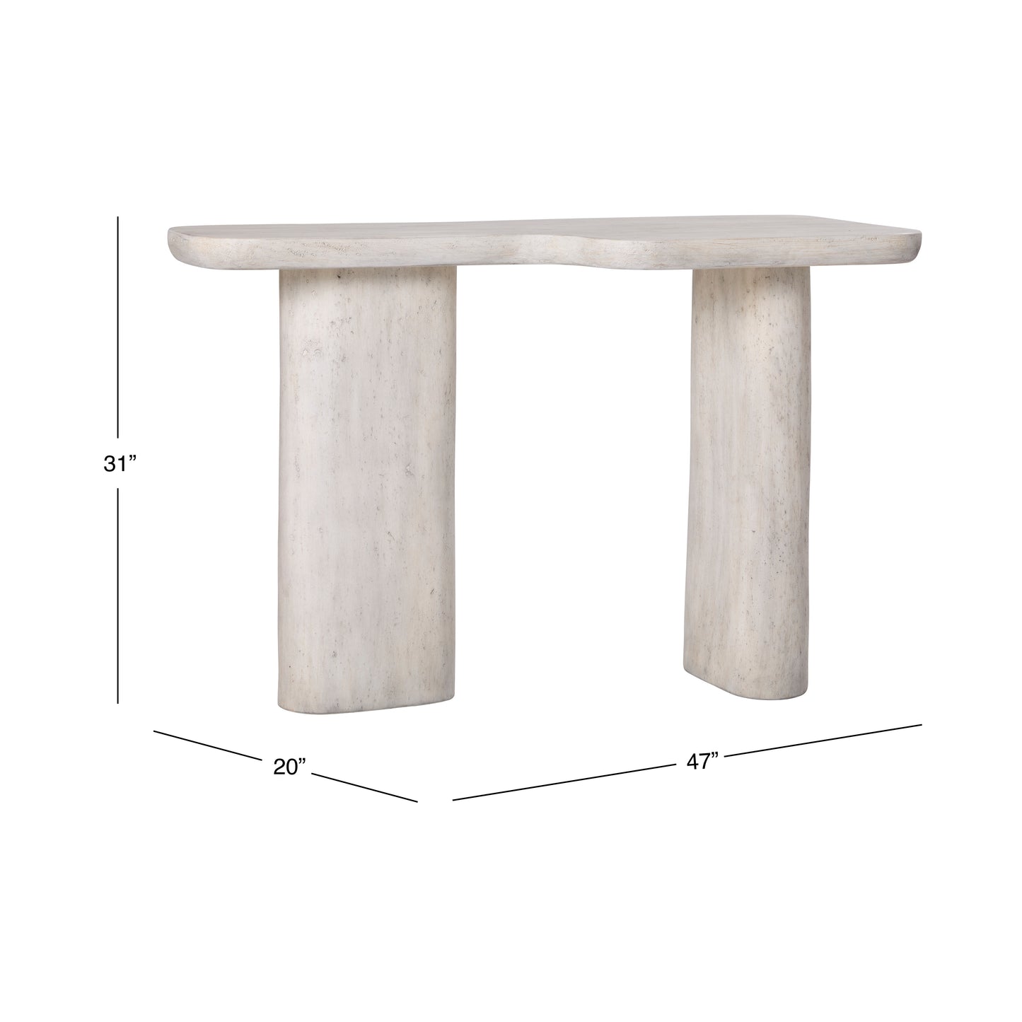 Vienna Faux Travertine Sofa Table
