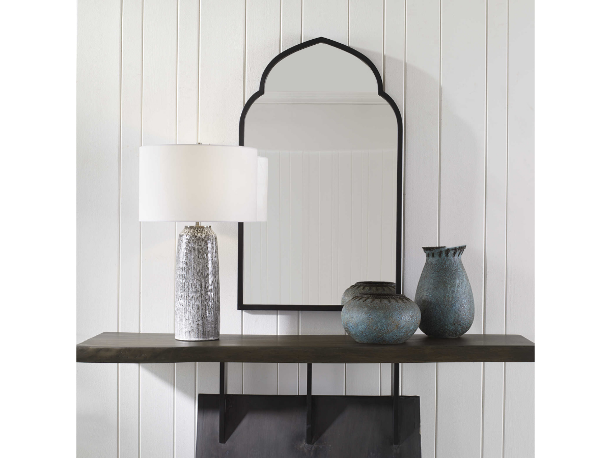 Abbyson Home Kalliop Black Arch Mirror