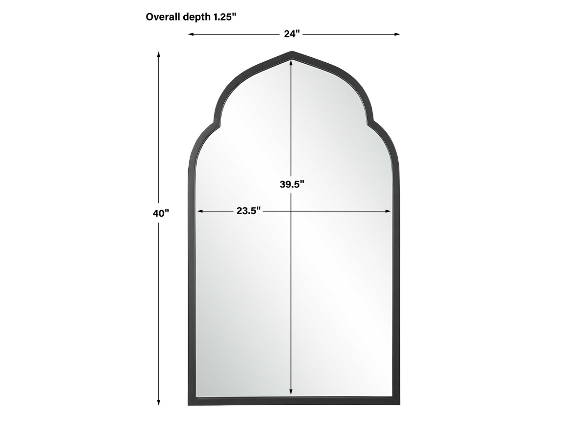 Abbyson Home Kalliop Black Arch Mirror