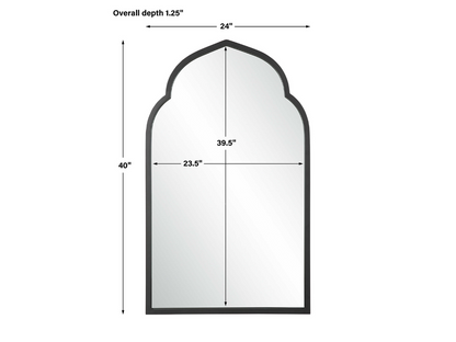 Abbyson Home Kalliop Black Arch Mirror