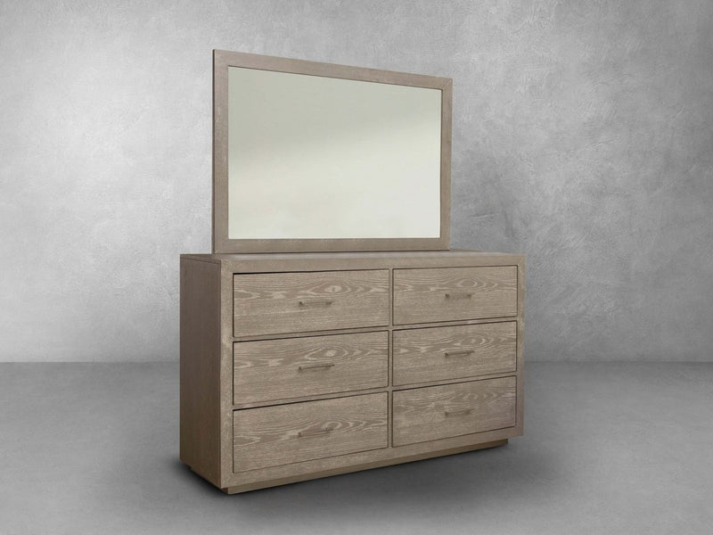 Kensington Wood 6-Drawer Dresser & Mirror