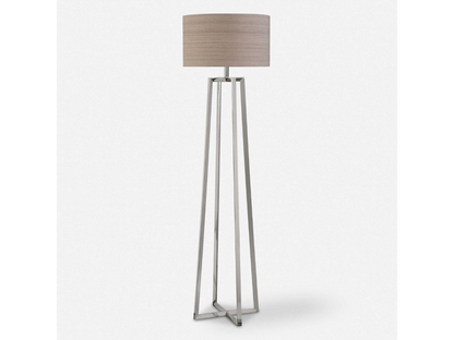 Abbyson Home Kep Polished Nickel Floor Lamp