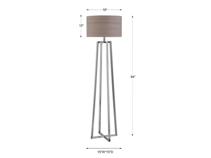 Abbyson Home Kep Polished Nickel Floor Lamp