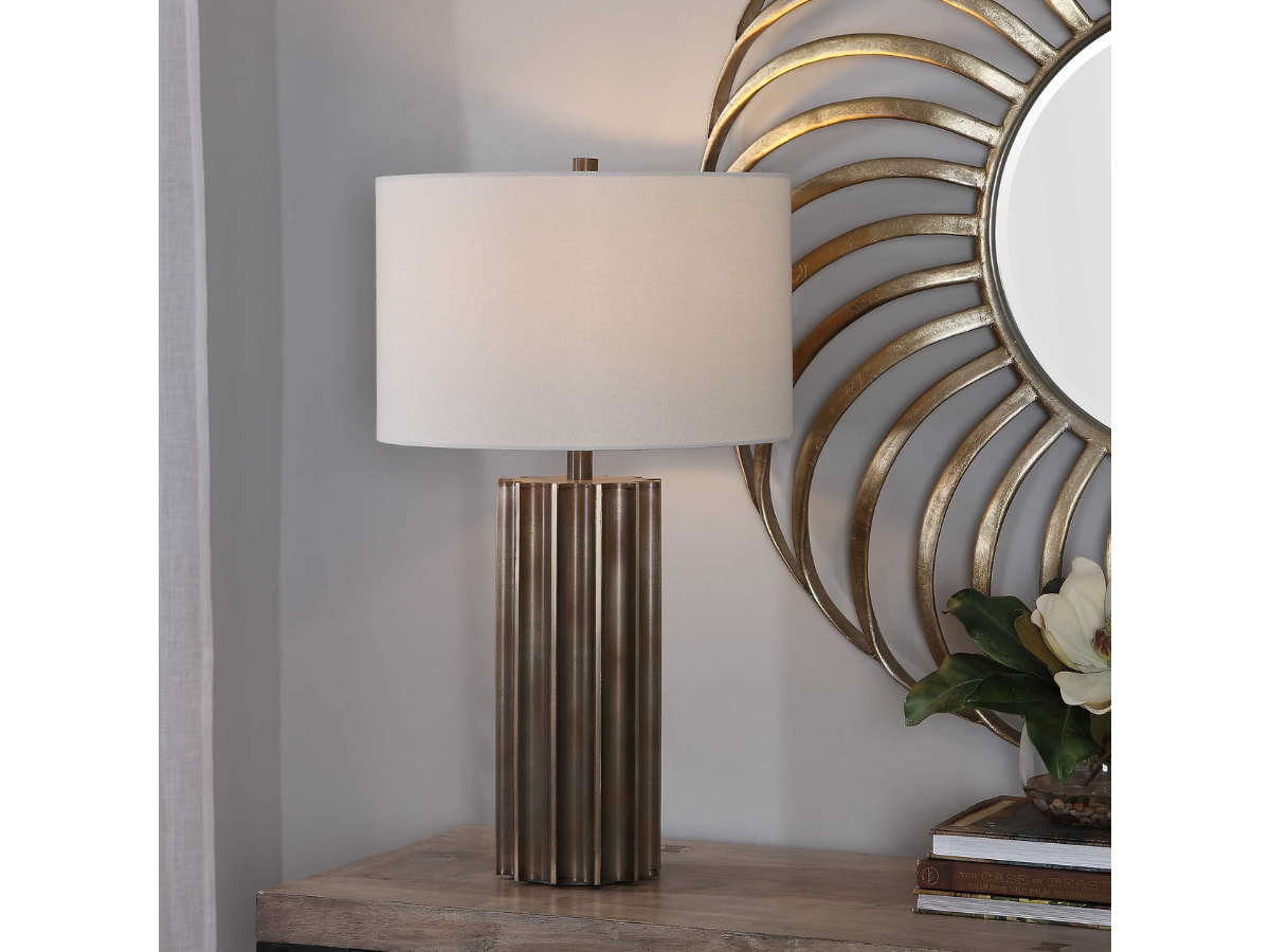 Abbyson Home Killian Gun Metal Table Lamp