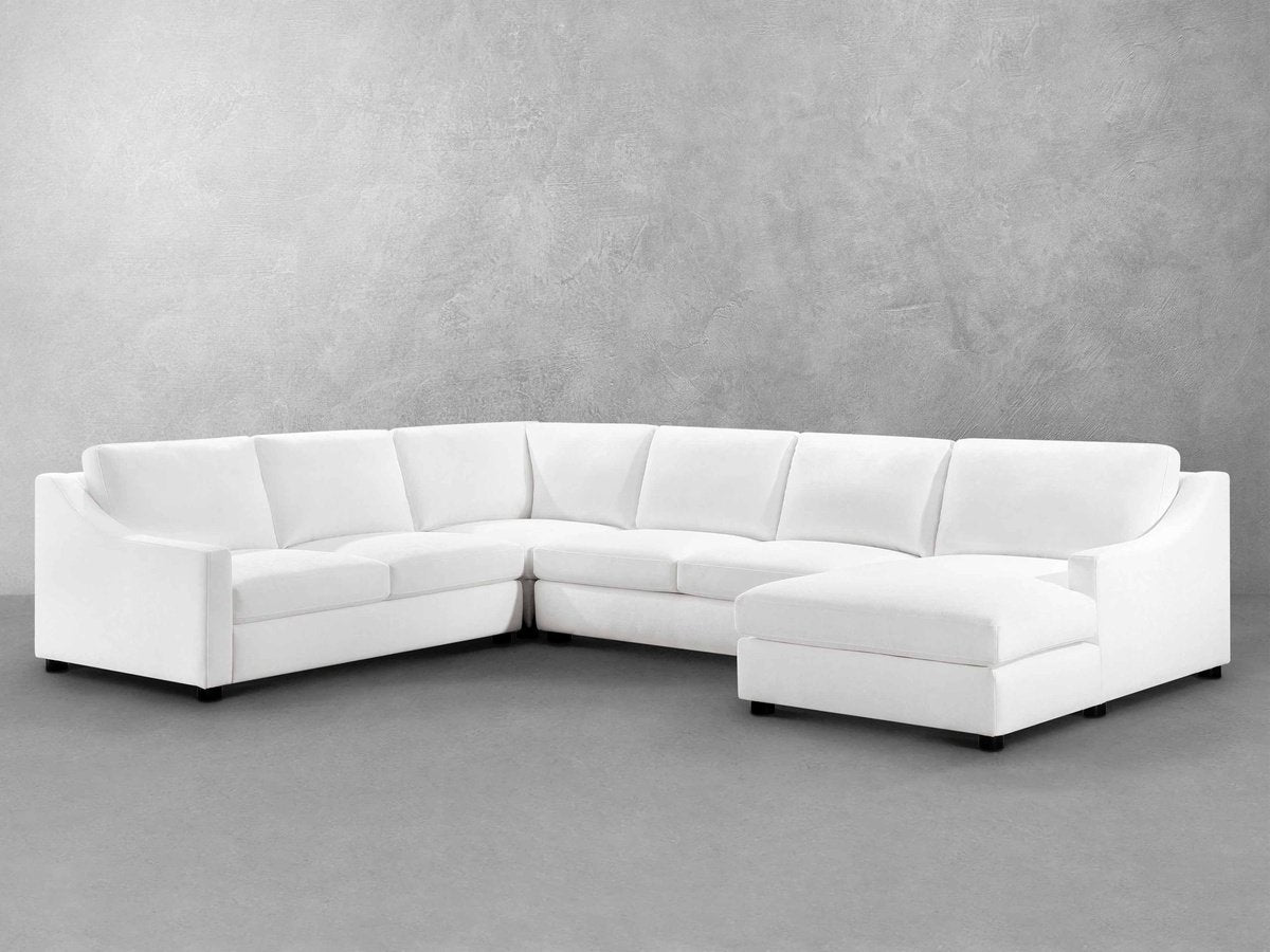Larissa 4-pc Fabric Sectional - White