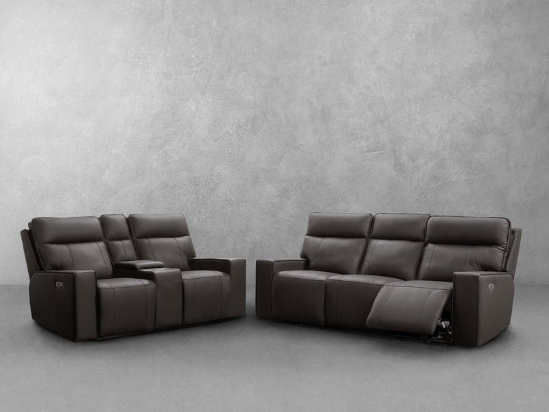 Layton 2-pc Leather Power Reclining Set