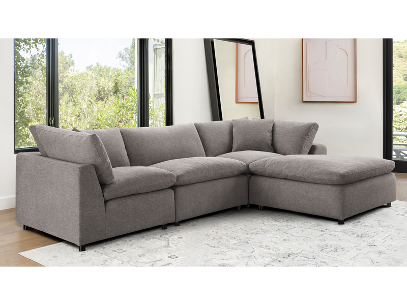Luxe Feather and Down 4-pc Sectional Set