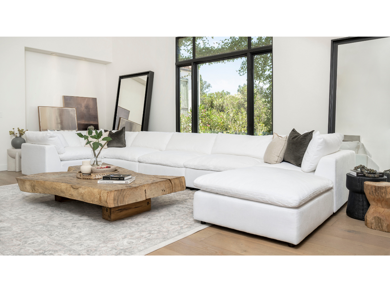 Luxe Feather and Down 7-pc L-Shaped Sectional Set