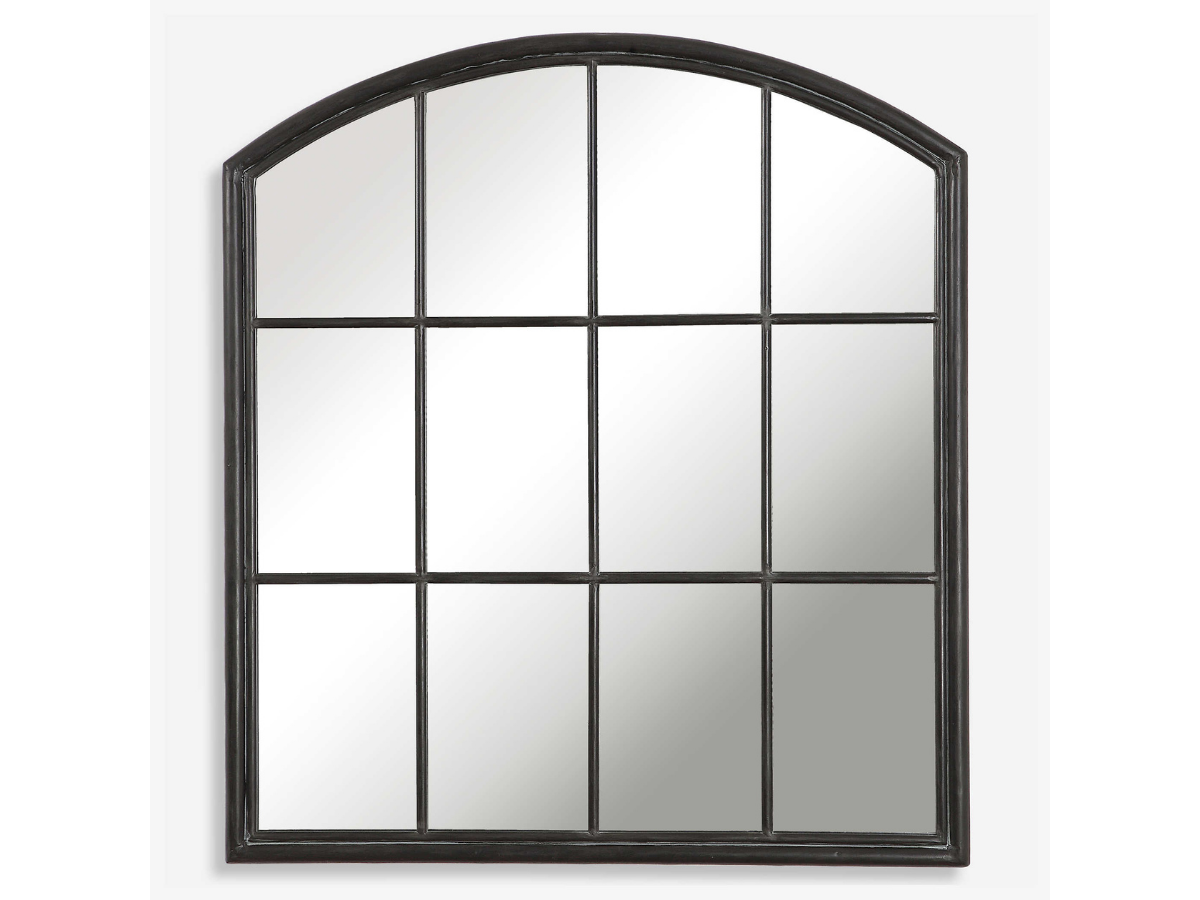Abbyson Home Lynn Aged Black Arch Mirror