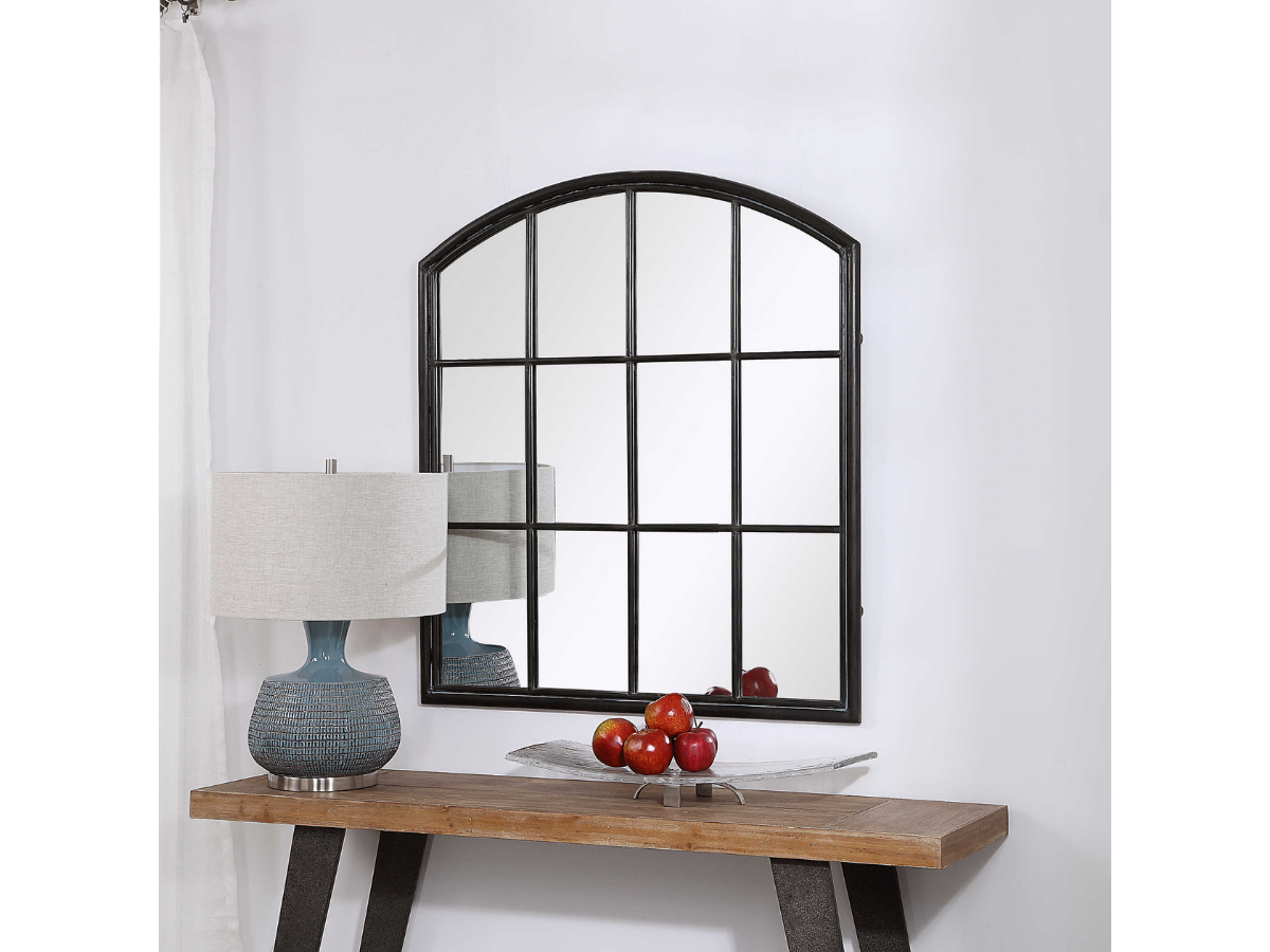 Abbyson Home Lynn Aged Black Arch Mirror