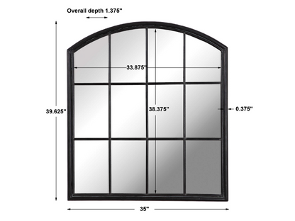 Abbyson Home Lynn Aged Black Arch Mirror