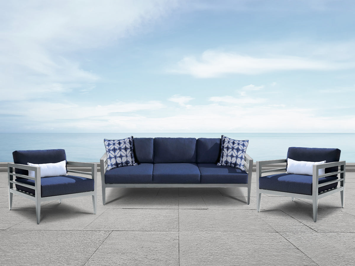 Belamar 1 Sofa + Armchair (2-pack) - Blue