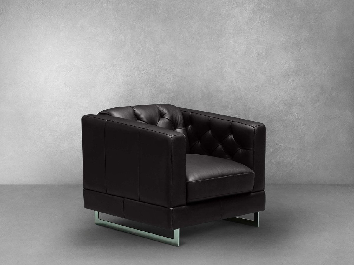 Margaret Leather Chair - Black