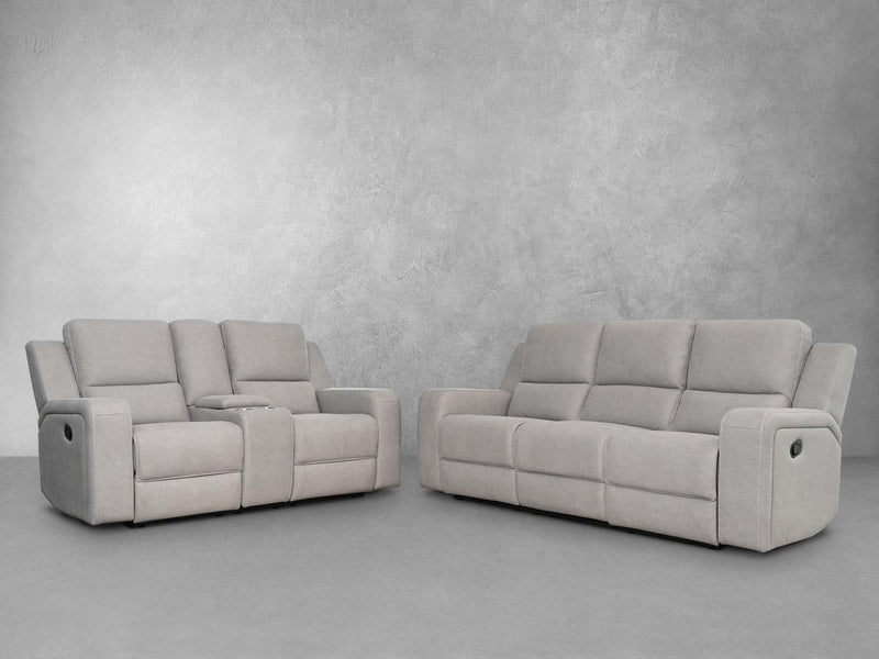 Margaret 2-pc Fabric Manual Reclining Sofa and Loveseat