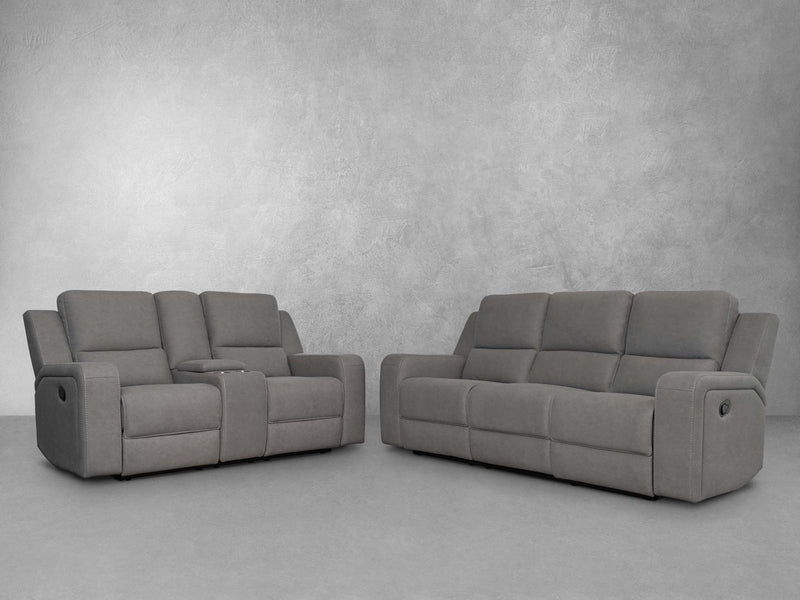 Margaret 2-pc Fabric Manual Reclining Sofa and Loveseat